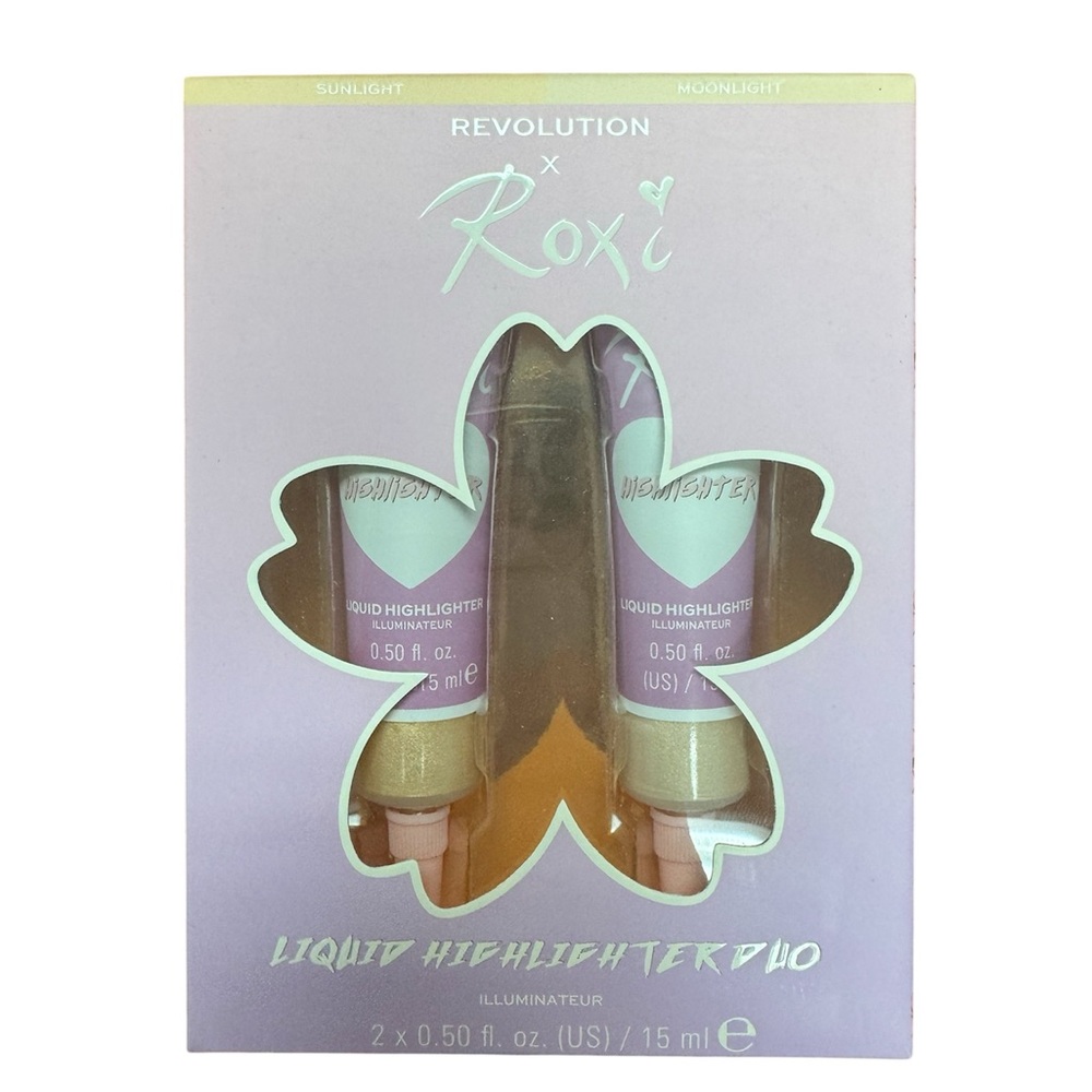 Revolution x Roxi Highlighter Duo Sunlight & Moonlight New in Box